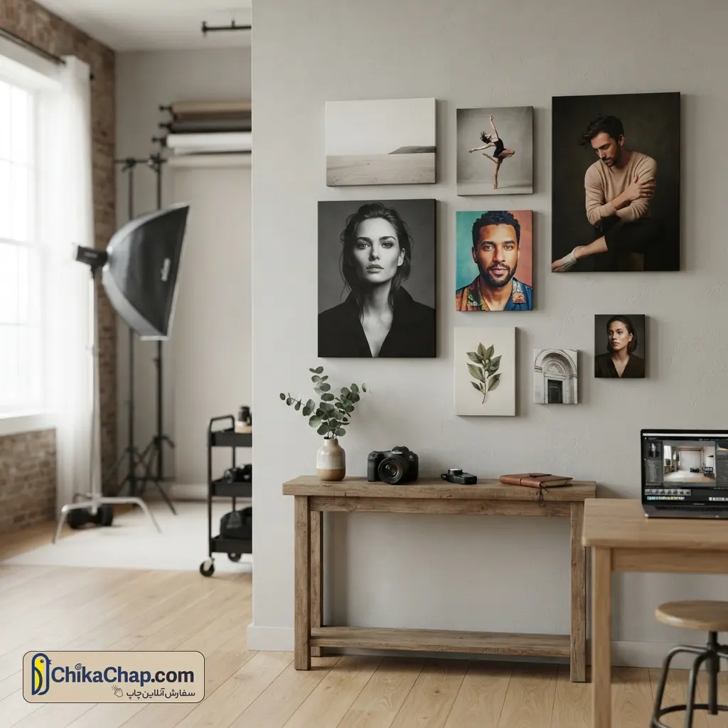 چاپ عکسهای آتلیهای روی بوم پارچهای با کیفیت بالا